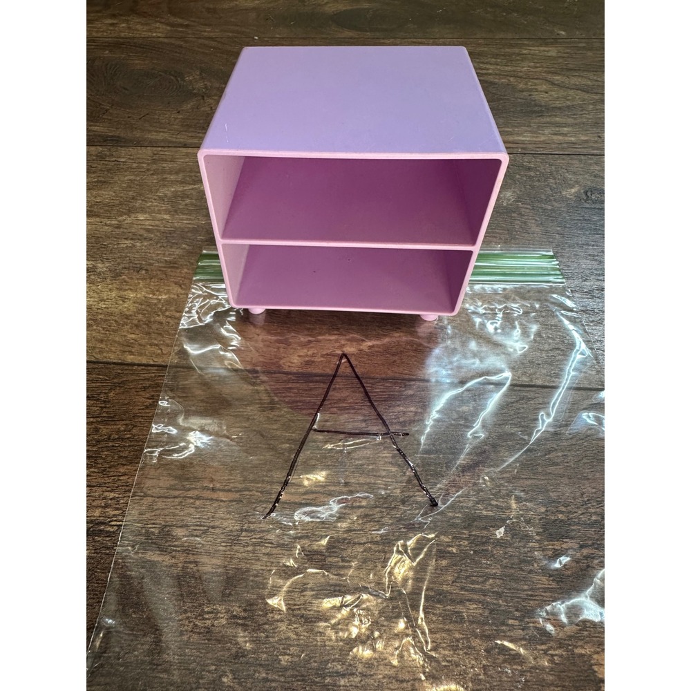 MINI Purple Plastic Two Tier Desk Organizer‎ Holder Kids Desk Organizer